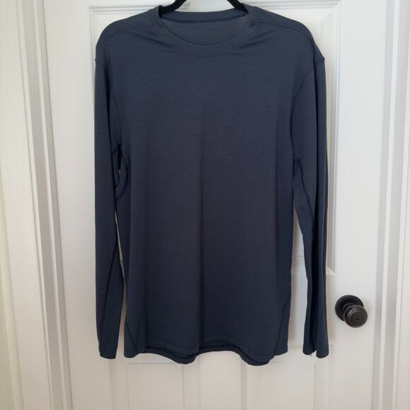 lululemon athletica Other - Men Lululemon Crew Neck Long Sleeve Hip Length Slim Fit in Dark Blue